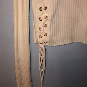 Laced up cardigan